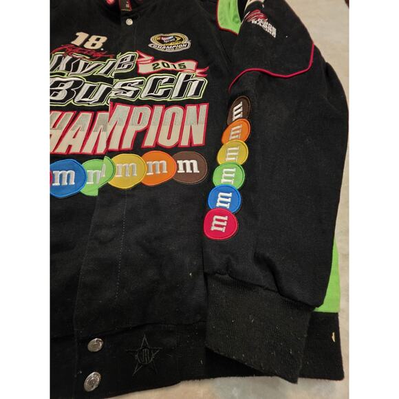 Vintage Nascar Racing 2015 Kyle Busch Champion M&M's Candy Promo Jacket Men's... - Picture 2 of 11